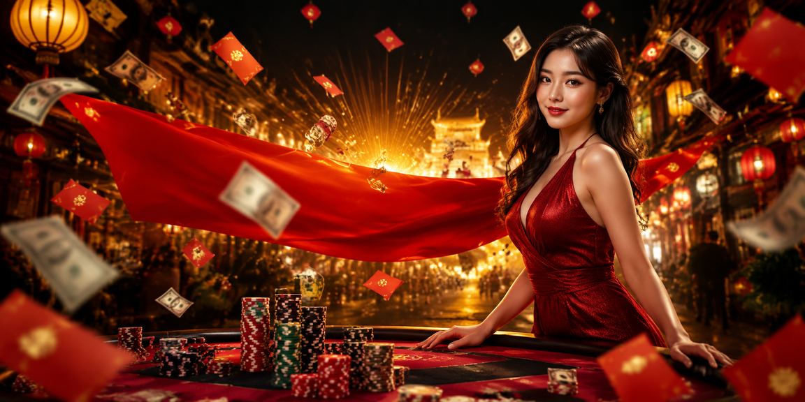 Phong bao đỏ lì xì và đèn lồng mùa Tết tại Hà Nội