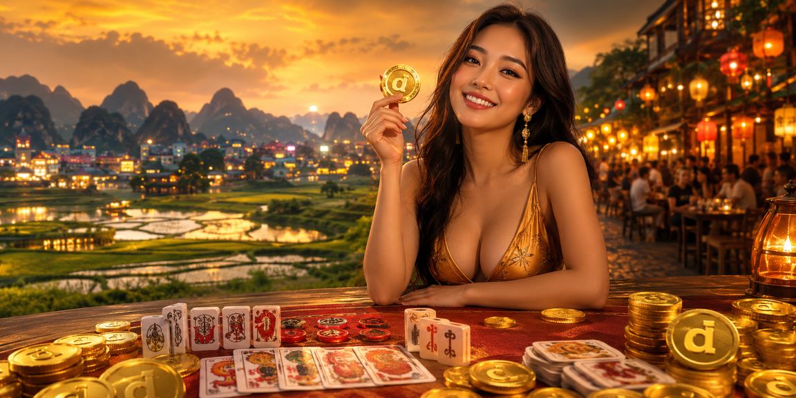 Trò chơi bài đêm tại chợ đêm Ninh Bình với không khí sôi động